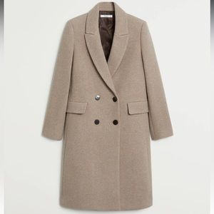Mango Double-breasted wool coat (NWT)